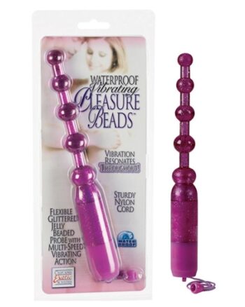 Waterproof Vibrating Pleasure Beads Purple