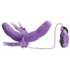 Fetish Fantasy Elite - Vibrating Double Delight Strap-On Purple