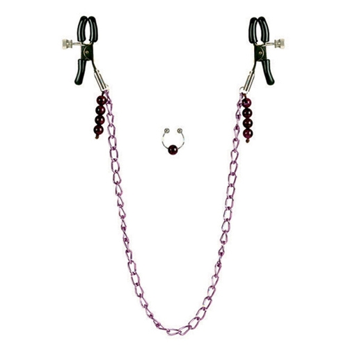 Nipple Play - Purple Chain Nipple Clamps