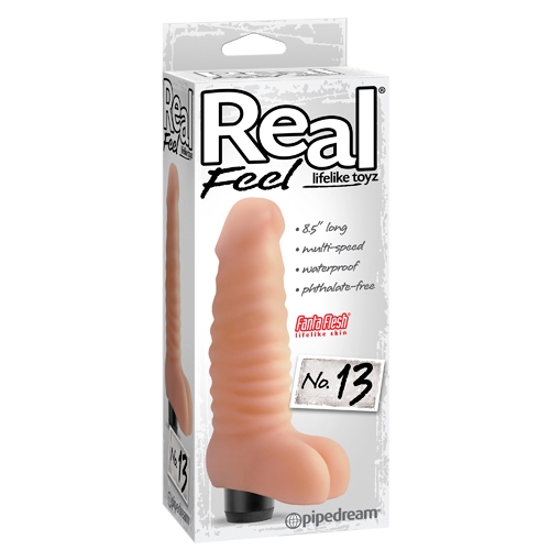 Real Feel # 13 - 6" Realistic Vibrator With Balls