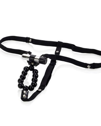 Vibrating Lovers Thong w/Stroker Beads