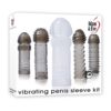 Kit Vibrating Penis Sleeve Kit Smoke/Clear