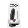 King Cock with Balls 7 inch black
