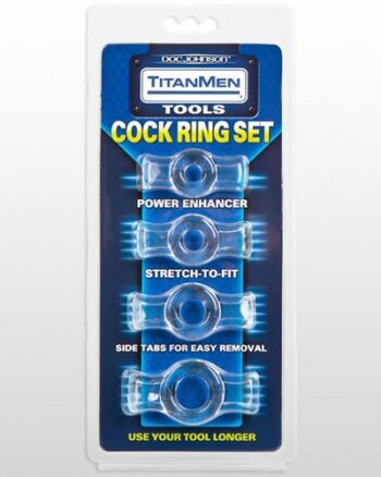 Titanmen Cock Ring Set - Clear