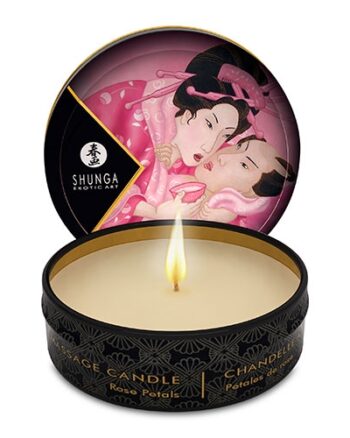 Mini Massage Candle Rose Petals 30ml/1oz.