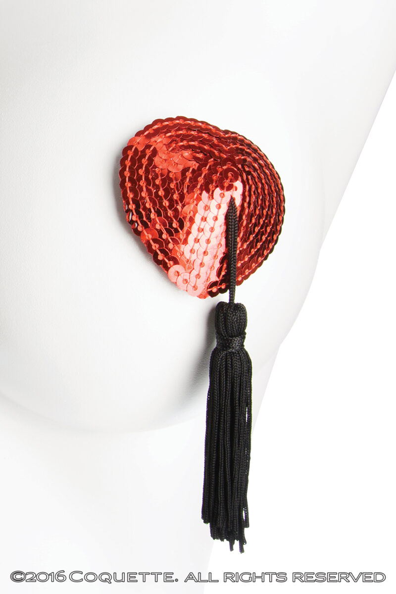 Heart Sequin Pasties With Tassels
