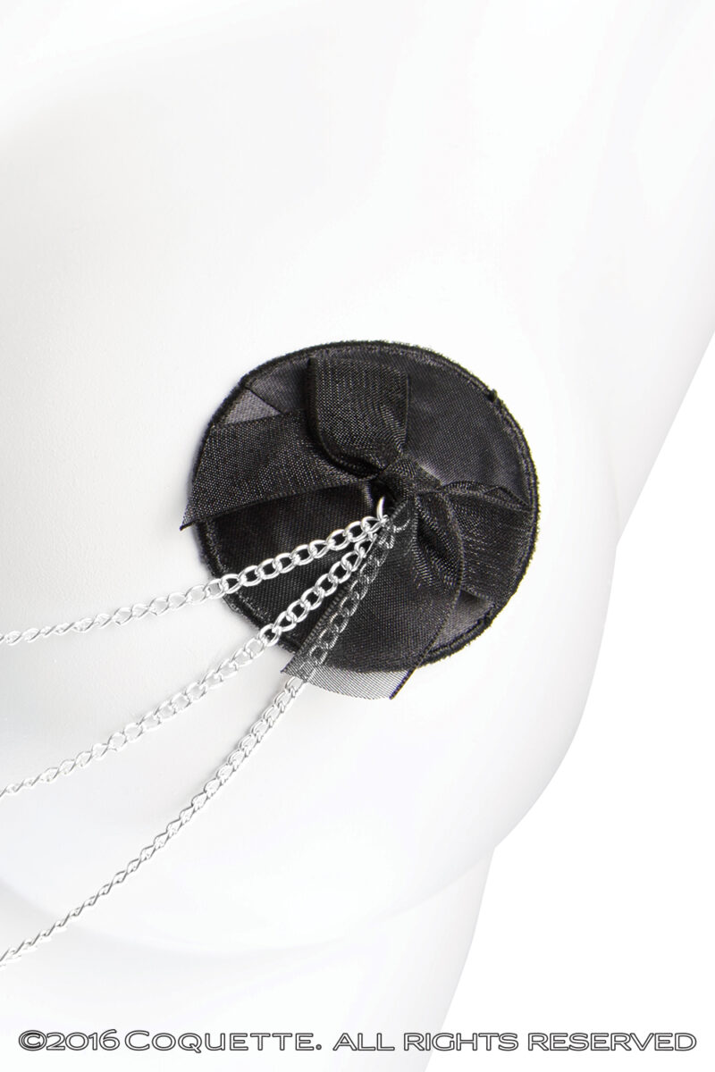 Mesh Bow Pasties With Chain