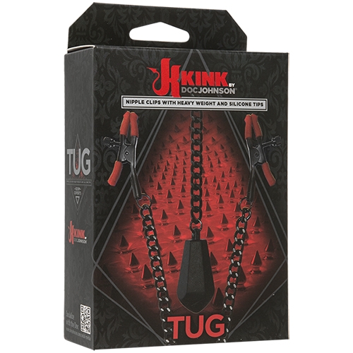 Kink - Tug - Nipple Clips with Heavy Weight and Silicone Tips