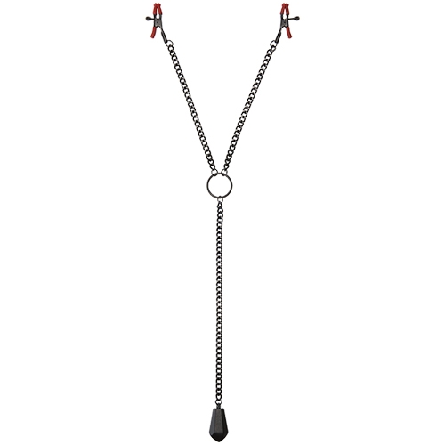 Kink - Tug - Nipple Clips with Heavy Weight and Silicone Tips