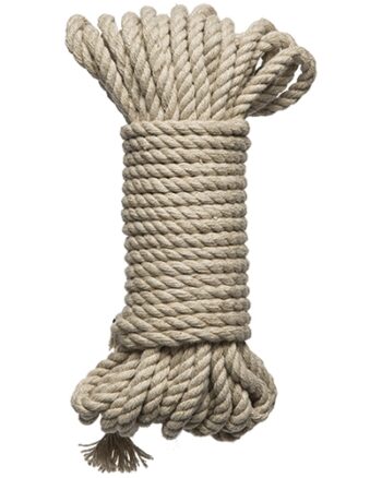 Kink - Hogtied - Bind & Tie - 6mm Hemp Bondage Rope - 30 Feet Natural