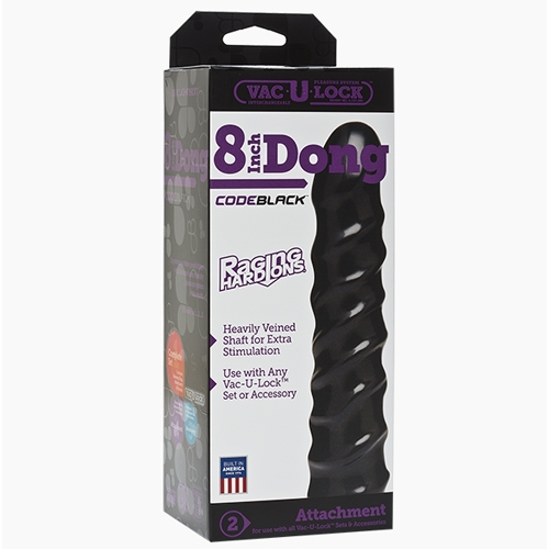 Vac-U-Lock - CodeBlack - 8 Inch Raging Hard-Ons Dong