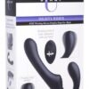 Mighty Rider 10X Vibrating Silicone Strapless Strap-On