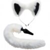 White Fox Tail and Ears Set