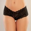 Adore - Candy Apple - Crotchless Lace Booty Short Panties