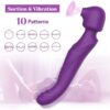 Tracy's Dog - G Spot Clitoral Sucking Dual Vibe - Vibrator Purple