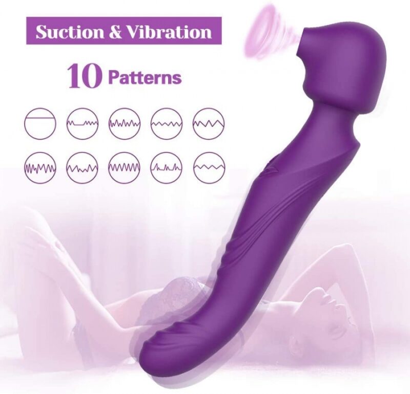 Tracy's Dog - G Spot Clitoral Sucking Dual Vibe - Vibrator Purple