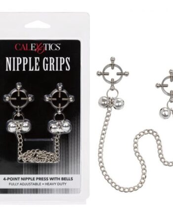 Nipple Grips - 4-Point Nipple Press with Bells