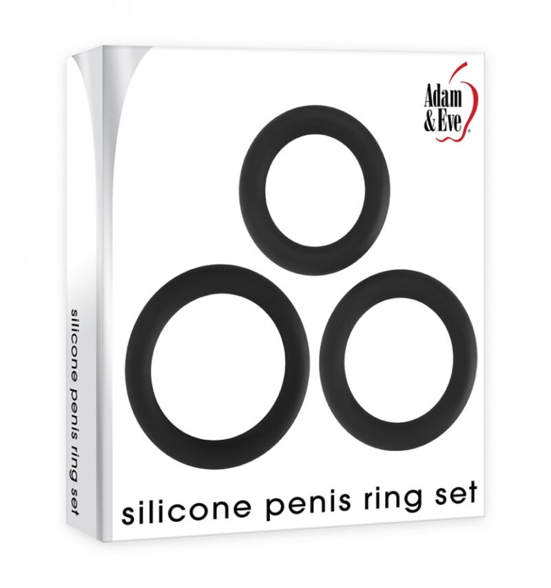 Silicone Penis Ring Set Black