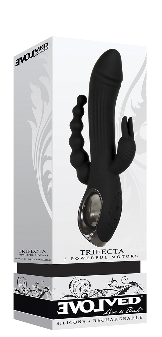 Silicone Rechargeable Trifecta Black