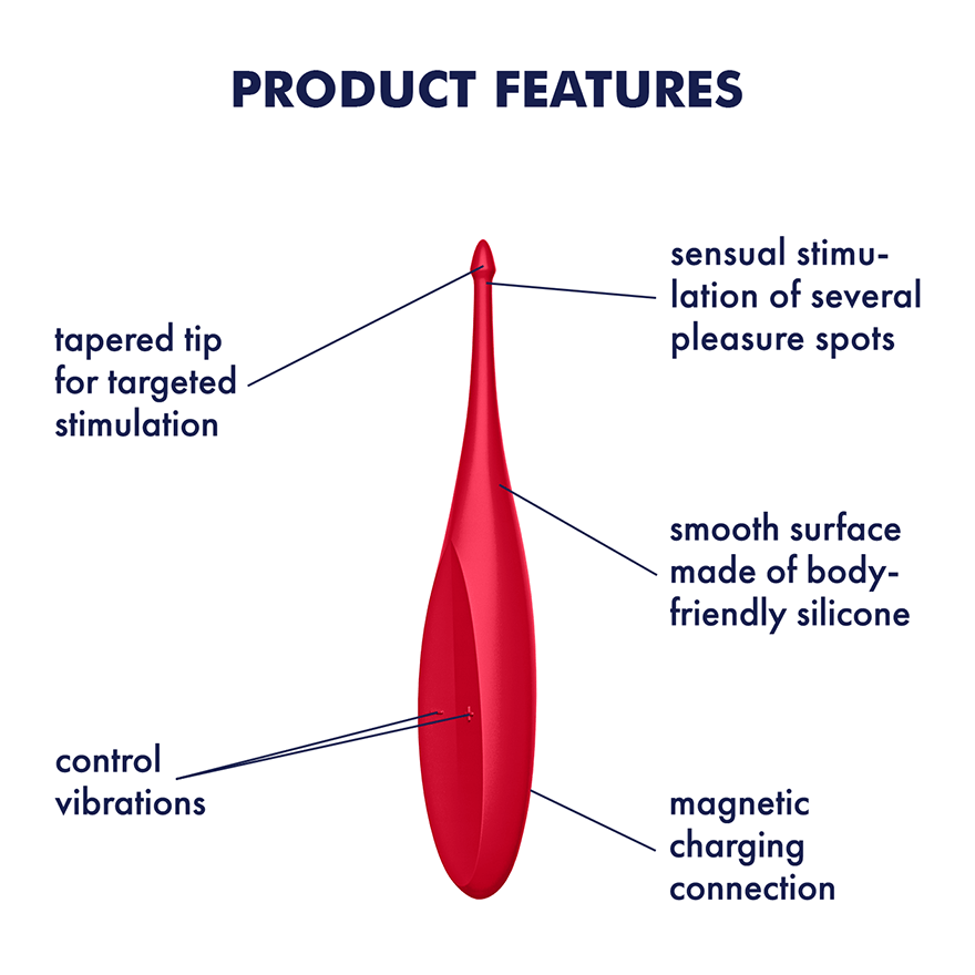 Satisfyer - Tip Vibrator - Twirling Fun - Poppy Red