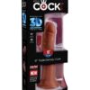 King Cock Plus 8" Triple Density Cock - Brown