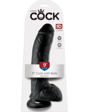 King Cock - 9" Cock w Balls Black