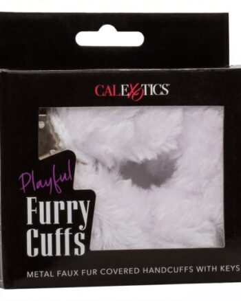 Playful Furry Cuffs - White