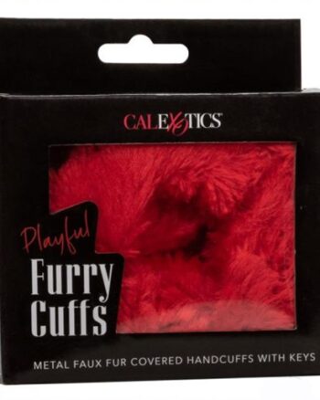 Playful Furry Cuffs - Red
