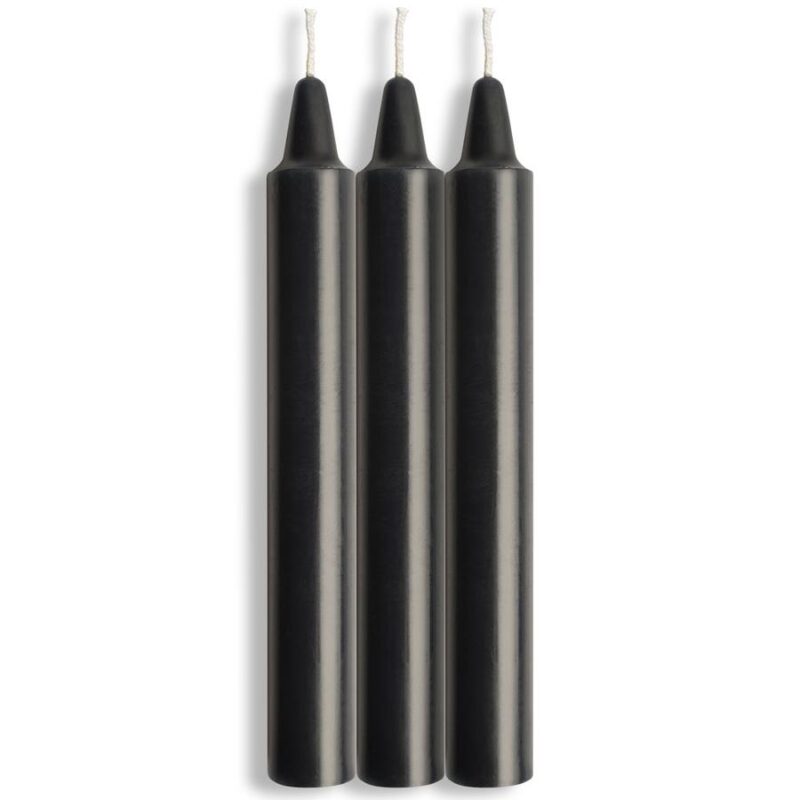 Sportsheets - LaCire Drip Pillar Candles - Black