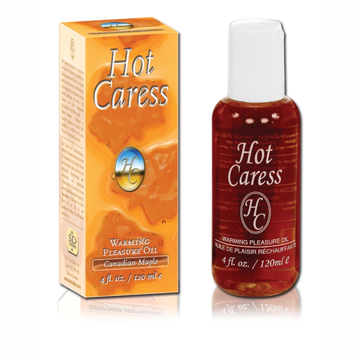 Hot Caress Flavoured Warming Massage Oil - Canadian Maple