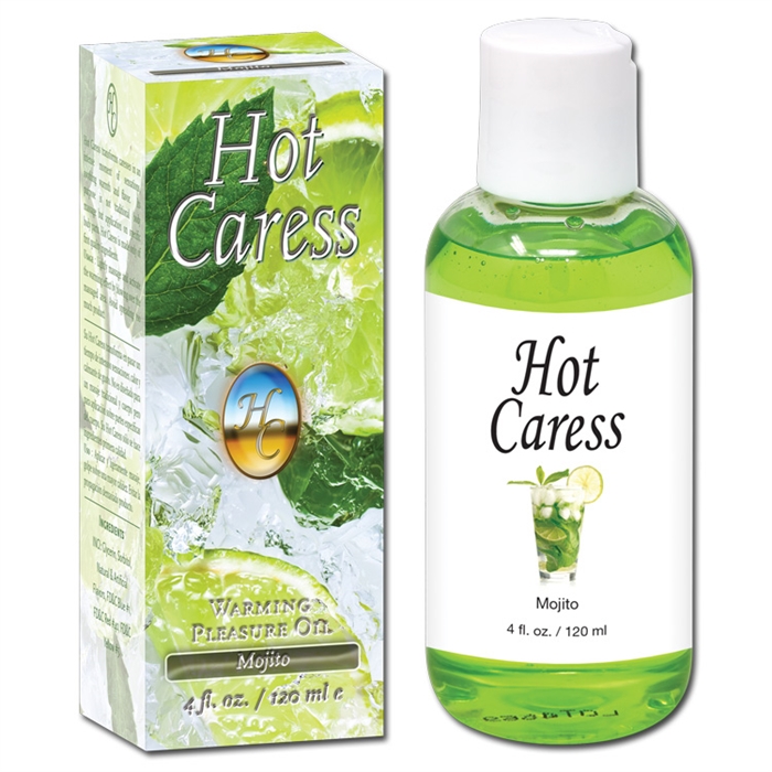 Hot Caress Flavoured Warming Massage Oil - Mojito