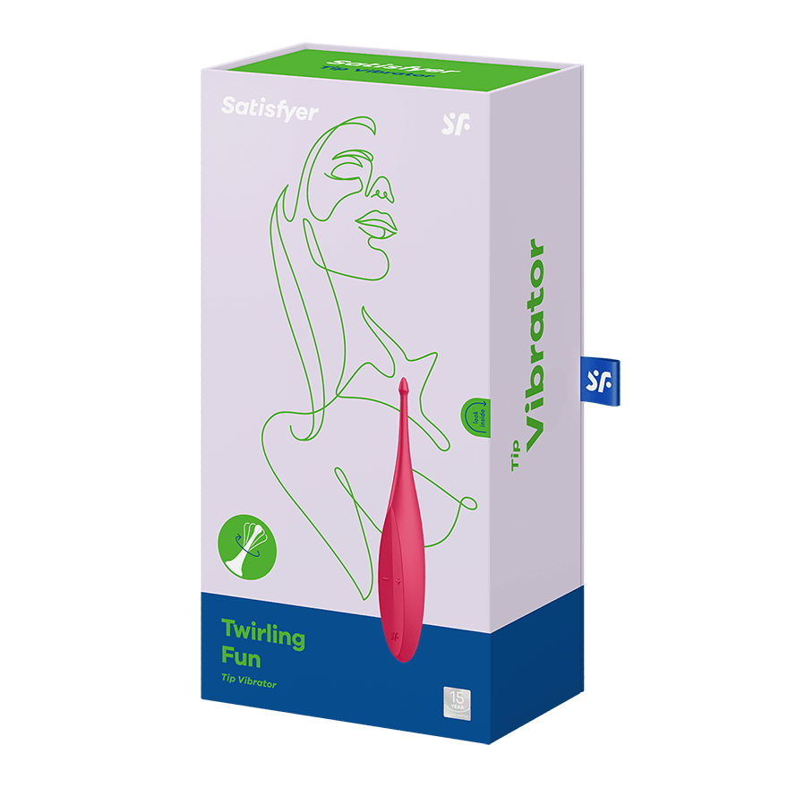Satisfyer - Tip Vibrator - Twirling Fun - Poppy Red