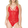 Red Lace & Mesh All-Access Teddy