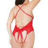 Plus-Size Red Lace & Mesh All-Access Teddy