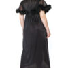 Black Sparkle Stretch Mesh Marabou Robe