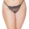 Plus Size Sparkle Crotchless Pearl G-String