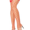 Red Wide Net Fishnet Stocking