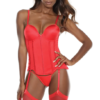 Stretch Satin Zip-Up Bustier