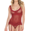 Sultry Merlot Ruffle Bustier