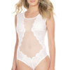 Barely There Nude & White Lace Bodysuit