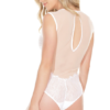 Barely There Nude & White Lace Bodysuit