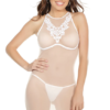Barely There Nude & White Lace Chemise