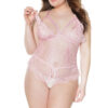Plus Size Pink Lace All-Access Teddy