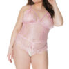 Plus Size Pink Lace All-Access Teddy