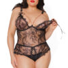 Black Line All-Access Eyelash Lace & Rose Gold Teddy