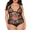 Black Line All-Access Eyelash Lace & Rose Gold Teddy