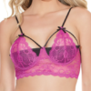 Magenta Lace Strappy Bra