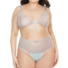 Teal & Grey Bralette & High-Waisted Panty Set