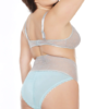 Teal & Grey Bralette & High-Waisted Panty Set