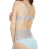 Teal & Grey Bralette & High-Waisted Panty Set